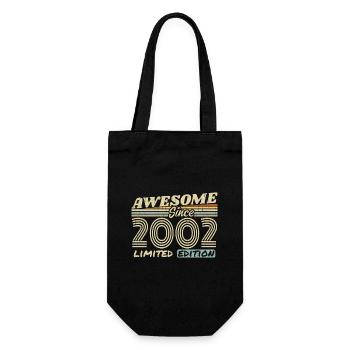 Vintage 2002 Retro - 2002 Geburtstagsgeschenk - Geschenkbeutel für Flaschen - Schwarz - Vorne