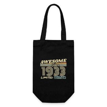 Vintage 1933 Retro - 1933 Birthday Gift - Gift Bag for Bottles - black - Front