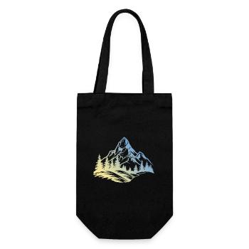Mountains Nature - Gift Bag for Bottles - black - Front