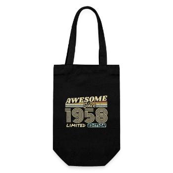 Vintage 1958 Rétro - Cadeau D’anniversaire 1958 - Sac à bouteille - noir - Devant