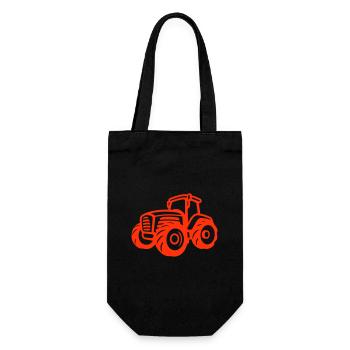 Silhouette de tracteur Agriculture - Sac à bouteille - noir - Devant