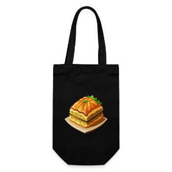 Baklava - Dessert turc - Cadeau - Sac à bouteille - noir - Devant