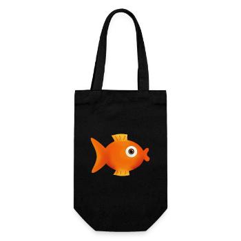 angeln, Angler, Fisch - Geschenkbeutel für Flaschen - Schwarz - Vorne