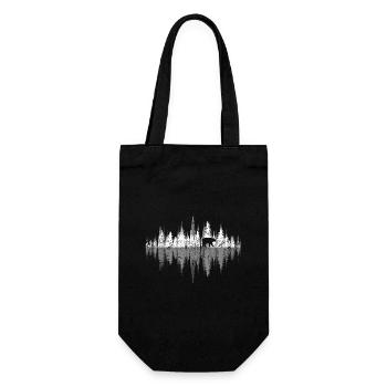 Trees Reflection Wildlife Nature Animal Bear Outdo - Sac à bouteille - noir - Devant
