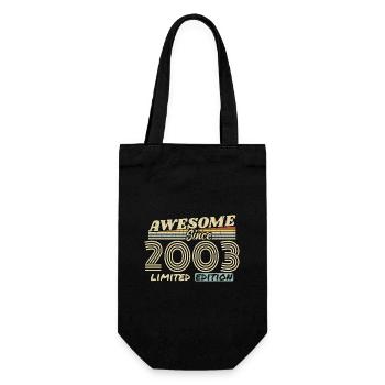 Vintage 2003 Retro - 2003 Geburtstagsgeschenk - Geschenkbeutel für Flaschen - Schwarz - Vorne