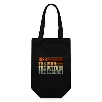 1983 Vintage homme mythe légende anniversaire - Sac à bouteille - noir - Devant