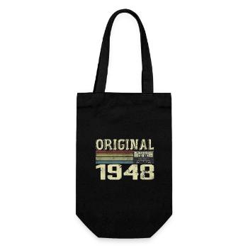 1948 Birthday Parties - 1948 Retro Gift - Gift Bag for Bottles - black - Front