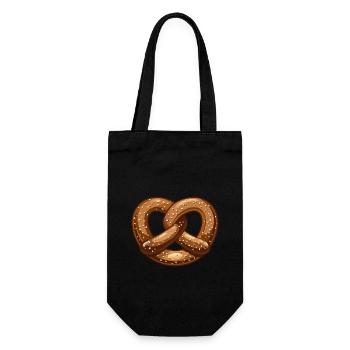 Brezel - Brezn - Bayern - Tracht - lecker - Geschenkbeutel für Flaschen - Schwarz - Vorne
