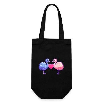 Bouquet Couple Amour Saint Valentin - Sac à bouteille - noir - Devant