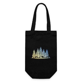Forest Trees - Gift Bag for Bottles - black - Front