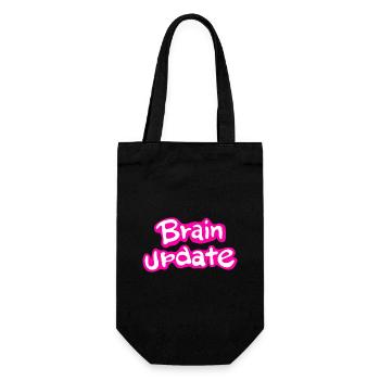 Brain Update Comic-Schrift pink. - Geschenkbeutel für Flaschen - Schwarz - Vorne