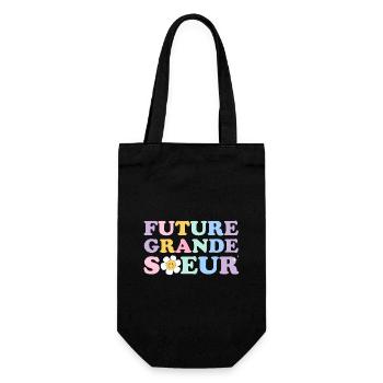 Future grande soeur annonce naissance groovy - Sac à bouteille - noir - Devant