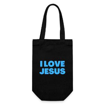 J’aime Jésus - Citations chrétiennes - Sac à bouteille - noir - Devant