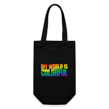 My world is colorful - Gift Bag for Bottles - black - Front