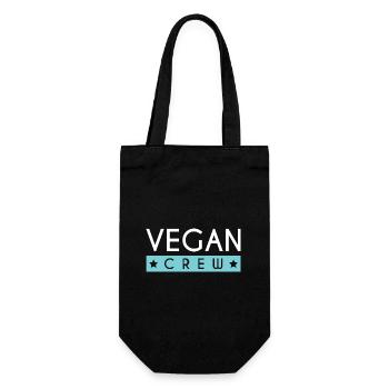 Vegan Crew - Gift Bag for Bottles - black - Front