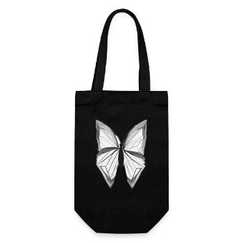 Butterfly - Gift Bag for Bottles - black - Front
