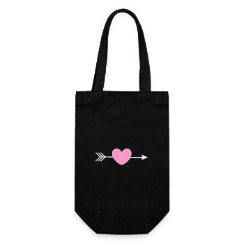 Valentine's Day, Valentine's Day, Valentine's Day - Gift Bag for Bottles - black - Front