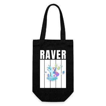 raver - Geschenkbeutel für Flaschen - Schwarz - Vorne