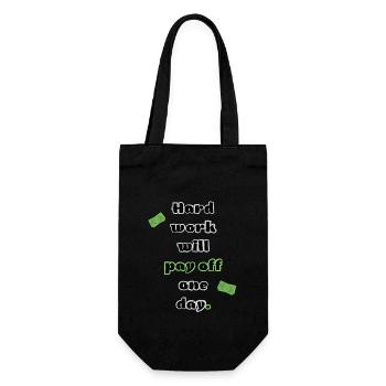 Hard work will pay off one day - Gift Bag for Bottles - black - Front