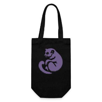 Loris Slowlori Silhouette Mammal - Gift Bag for Bottles - black - Front