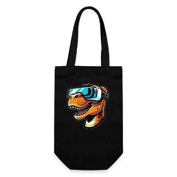 Dino T-Rex VR Gamer Gaming Réalité virtuelle - Sac à bouteille - noir - Devant