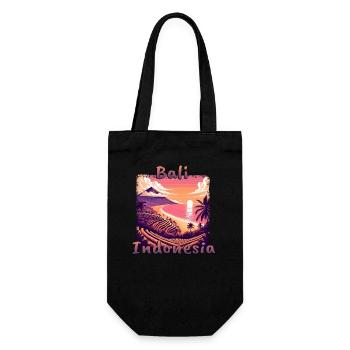 Bali Indonesia Sunset Beach Orange - Gift Bag for Bottles - black - Front