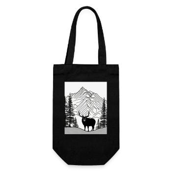 Simple Natur - Geschenkbeutel für Flaschen - Schwarz - Vorne