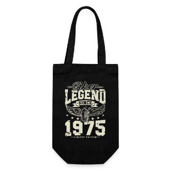 Biker legend since 1975 - Gift Bag for Bottles - black - Front