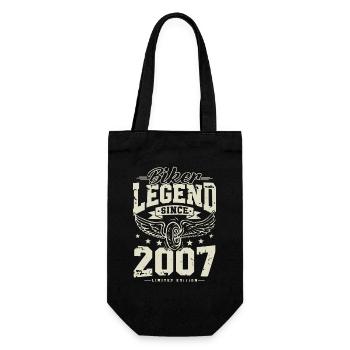 Biker legend since 2007 - Gift Bag for Bottles - black - Front
