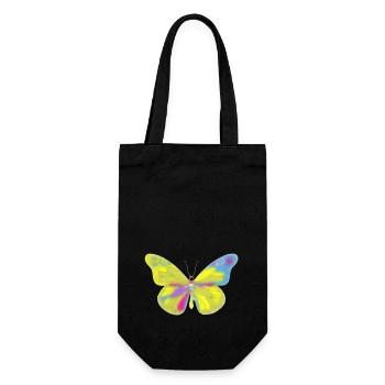 Bunte Schmetterling - Geschenkbeutel für Flaschen - Schwarz - Vorne