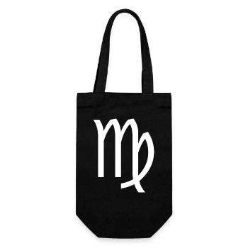 Signe du zodiaque Vierge, design exclusif de t-shirt - Sac à bouteille - noir - Devant