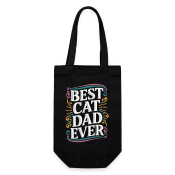 Best cat dad ever - Gift Bag for Bottles - black - Front