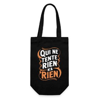 Qui ne tente rien n'a rien - Sac à bouteille - noir - Devant