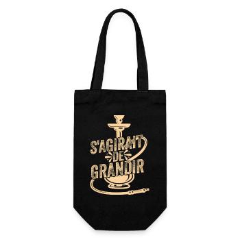 It would be a question of growing up - Gift Bag for Bottles - black - Front