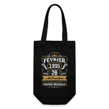 Février 1995 28 Ans Rétro Cadeau D'anniversaire - Sac à bouteille - noir - Devant