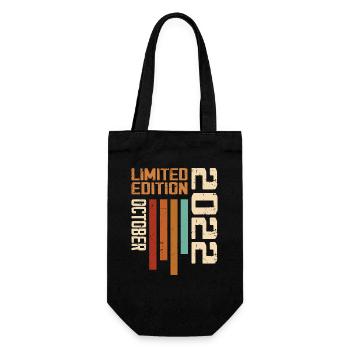 Vintage Octobre 2022 Rétro Cadeau D'anniversaire - Sac à bouteille - noir - Devant