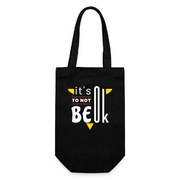 It's ok to not be ok - Gift Bag for Bottles - black - Front