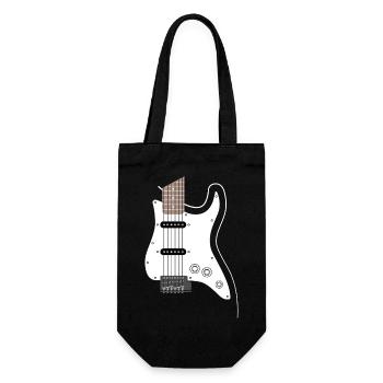 eguitar gitarre musik music musician band - Geschenkbeutel für Flaschen - Schwarz - Vorne