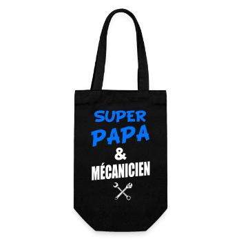 Super papa et mécanicien t-shirt homme cadeau - Sac à bouteille - noir - Devant