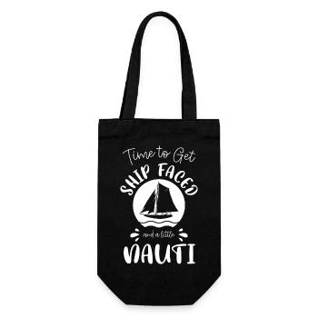Sailing Ship Sailor Shipping Yacht - Gift Bag for Bottles - black - Front