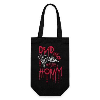 dead inside but horny - Geschenkbeutel für Flaschen - Schwarz - Vorne