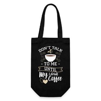 Coffee bean morning muffle coffee pot - Gift Bag for Bottles - black - Front