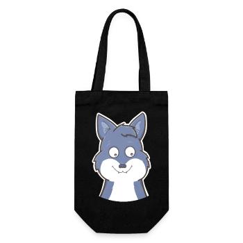 Wolf - Geschenkbeutel für Flaschen - Schwarz - Vorne