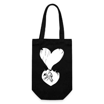 Heart Symbol Love Cute Hearts Pink Drawing Vector - Gift Bag for Bottles - black - Front