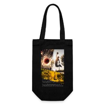 Basketball Basketballspieler Dunking Sport Spieler - Geschenkbeutel für Flaschen - Schwarz - Vorne