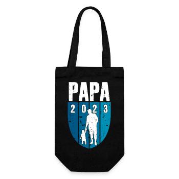 DAD 2023 FATHER-TO-BE - Gift Bag for Bottles - black - Front