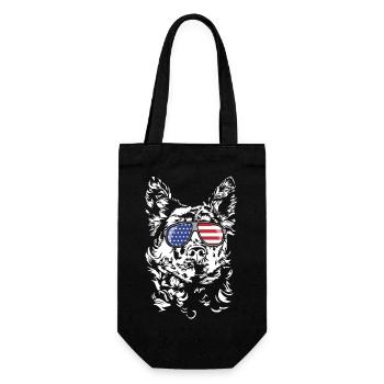 Hongrois Mudi America Flag Lunettes de soleil Chiens - Sac à bouteille - noir - Devant