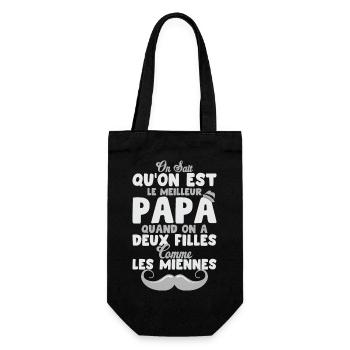 Humour Papa Anniversaire Fête des Pères Papa - Sac à bouteille - noir - Devant