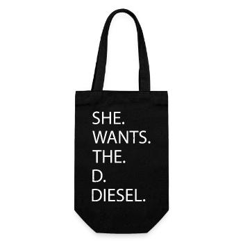 funny quote funny diesel mechanic birthday geek - Gift Bag for Bottles - black - Front