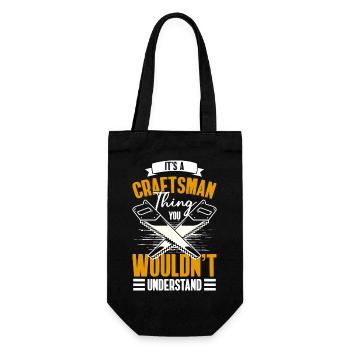 Craftsman Work Construction Site Carpenter - Gift Bag for Bottles - black - Front